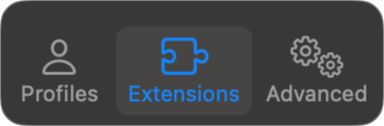 Safari Extensions Toolbar Button